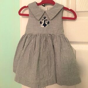 Laura Ashley anchor seersucker dress